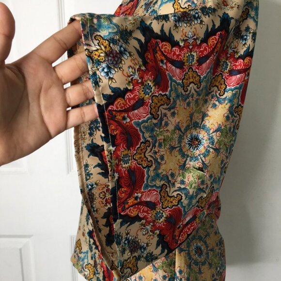 Anthropologie Kas New York Winterstar Boho Kaleidoscope Blouse Sz 2 Multicolor - Picture 10 of 15